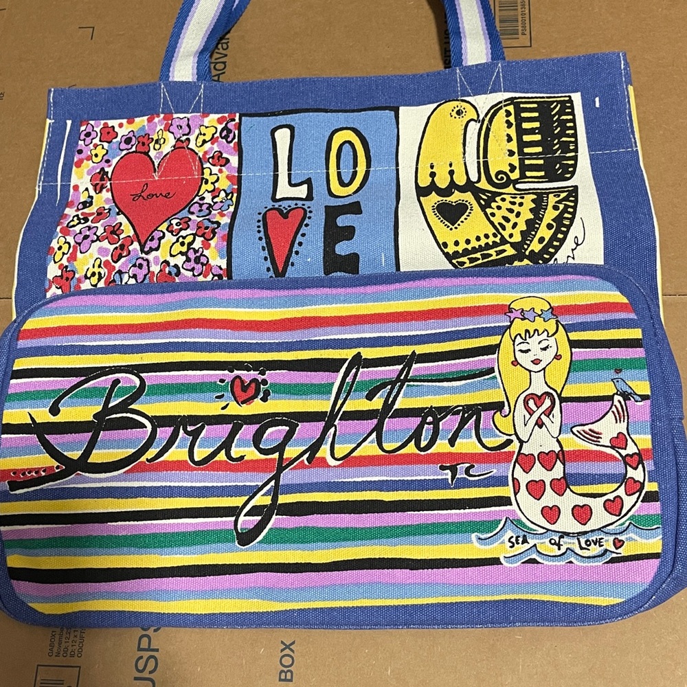 Brighton Colorful Tote Bag new with tag $150.00 multi colored